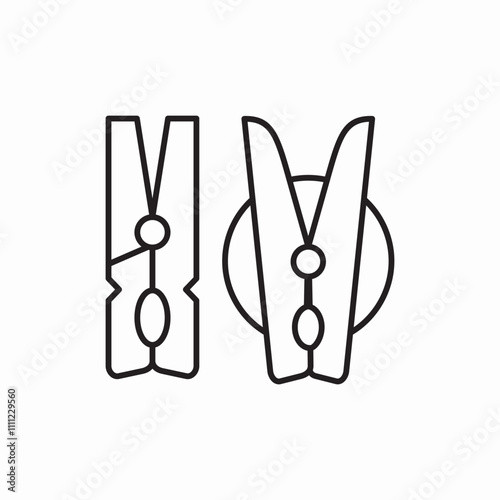 clothing pins icon sign vector