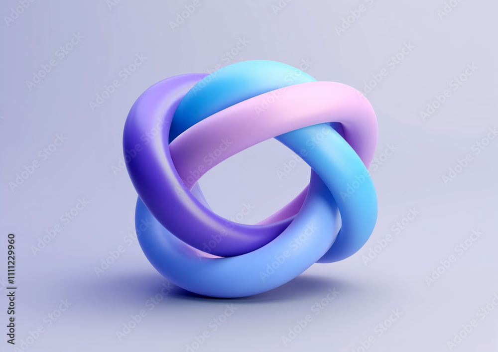 Abstract iridescent shape, 3d render Abstract iridescent shape, 3d render
