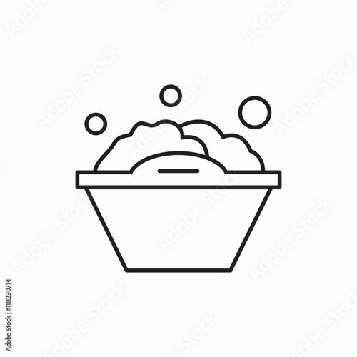 bubble water basket icon sign vector
