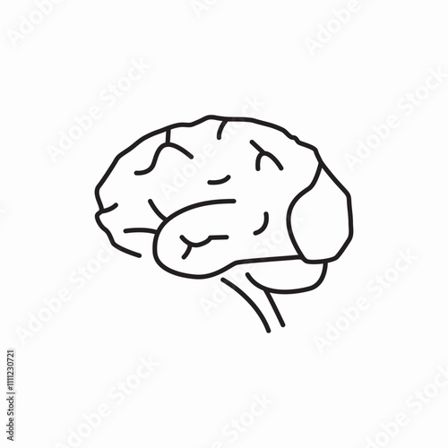 brain head prgan icon sign vector