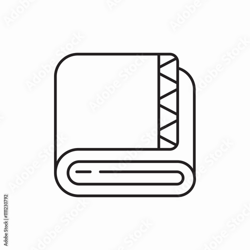 clean blanket icon sign vector