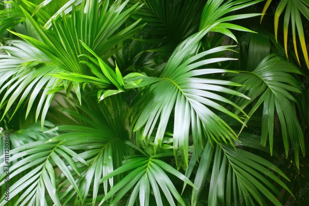 Tropical Foliage: Front View of Lush Home Plants in a Natural Interior Setting Tropical Foliage: Front View of Lush Home Plants in a Natural Interior Setting