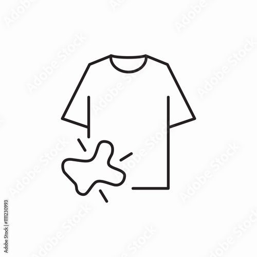 dirty t shirt icon sign vector