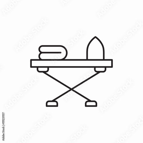 iron table icon sign vector