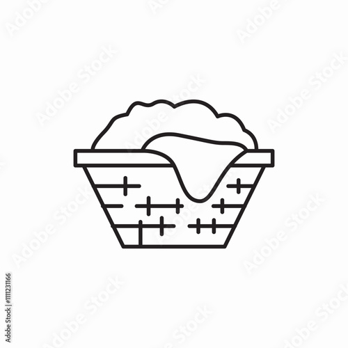 hand washing laundry icon sign vector