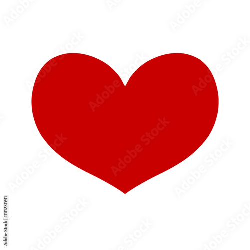 Free Download Red flat heart hand drawn raster illustration - GFXLoad