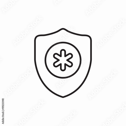 medicine shield icon sign vector