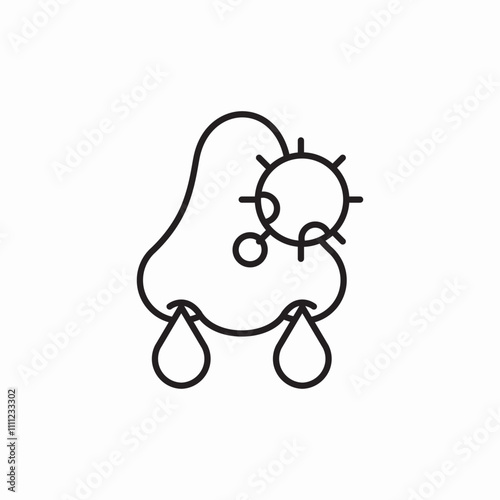 runny nose icon sign vector