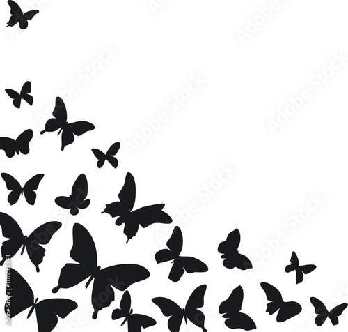 Butterfly swarm silhouette background2.eps, Butterfly swarm silhouette background