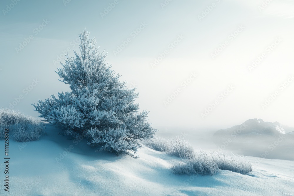 Fototapeta premium snow covered tree