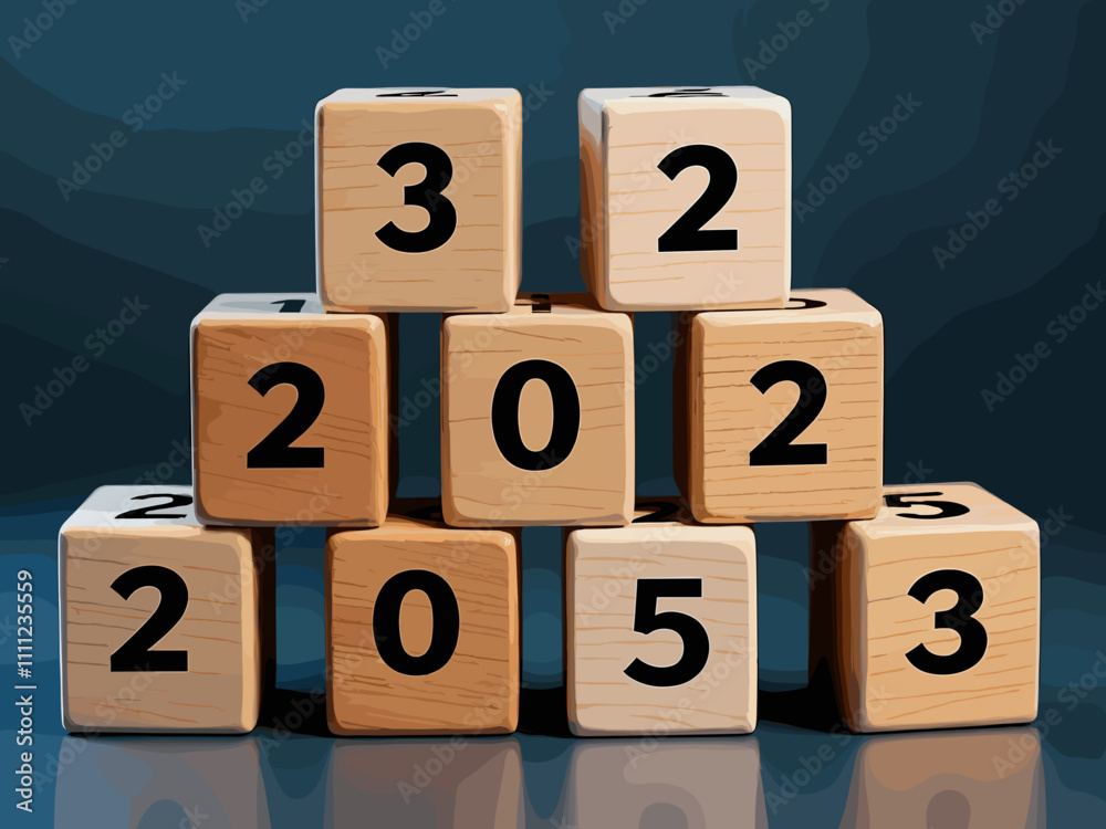 The number year 2025 wooden cubes. Financial annual plan for save money, Budget, tax, investment, financial, savings, and New Year Resolution retirement concept. The number year 2025 wooden cubes. Financial annual plan for save money, Budget, tax, investment, financial, savings, and New Year Resolution retirement concept.