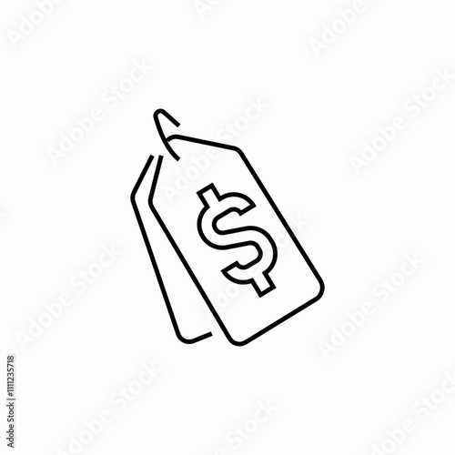 price label icon sign vector