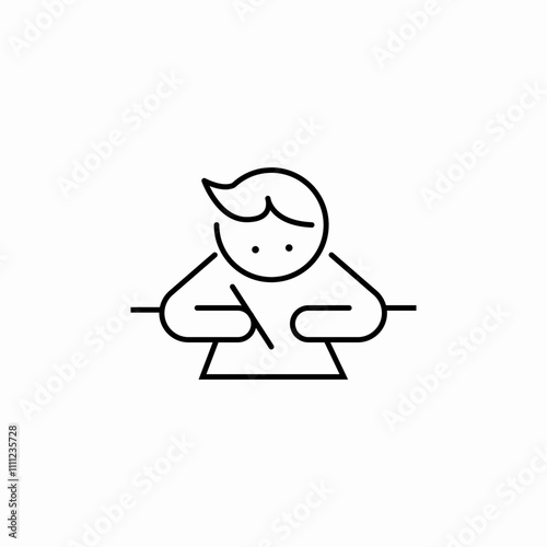 pupil school icon sign vector