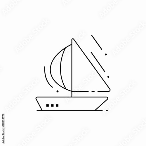 sail yacht icon sign vector
