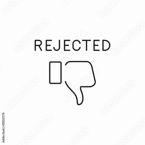 rejected deal icon sign vector