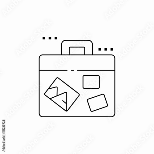 travel luggage icon sign vector