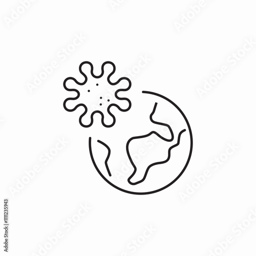 world wide pandemic icon sign vector