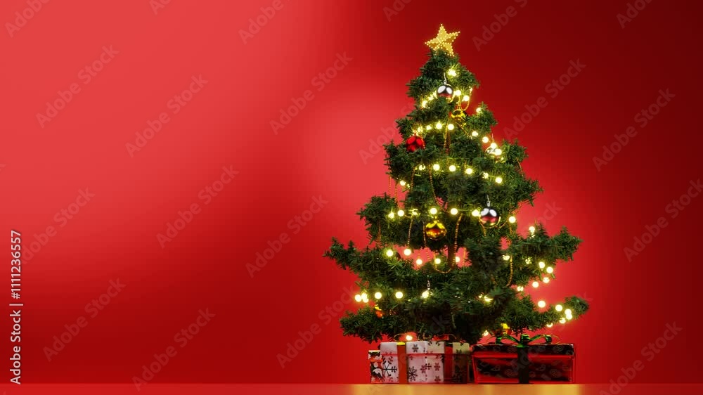 Christmas tree on background with copy space Christmas tree on background with copy space