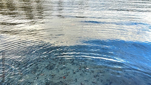 water rippling on beautiful lake