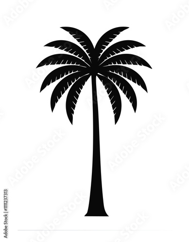 Silhouettes palm tree illustration
