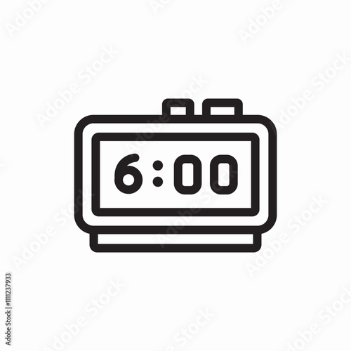 alarm clock icon sign vector