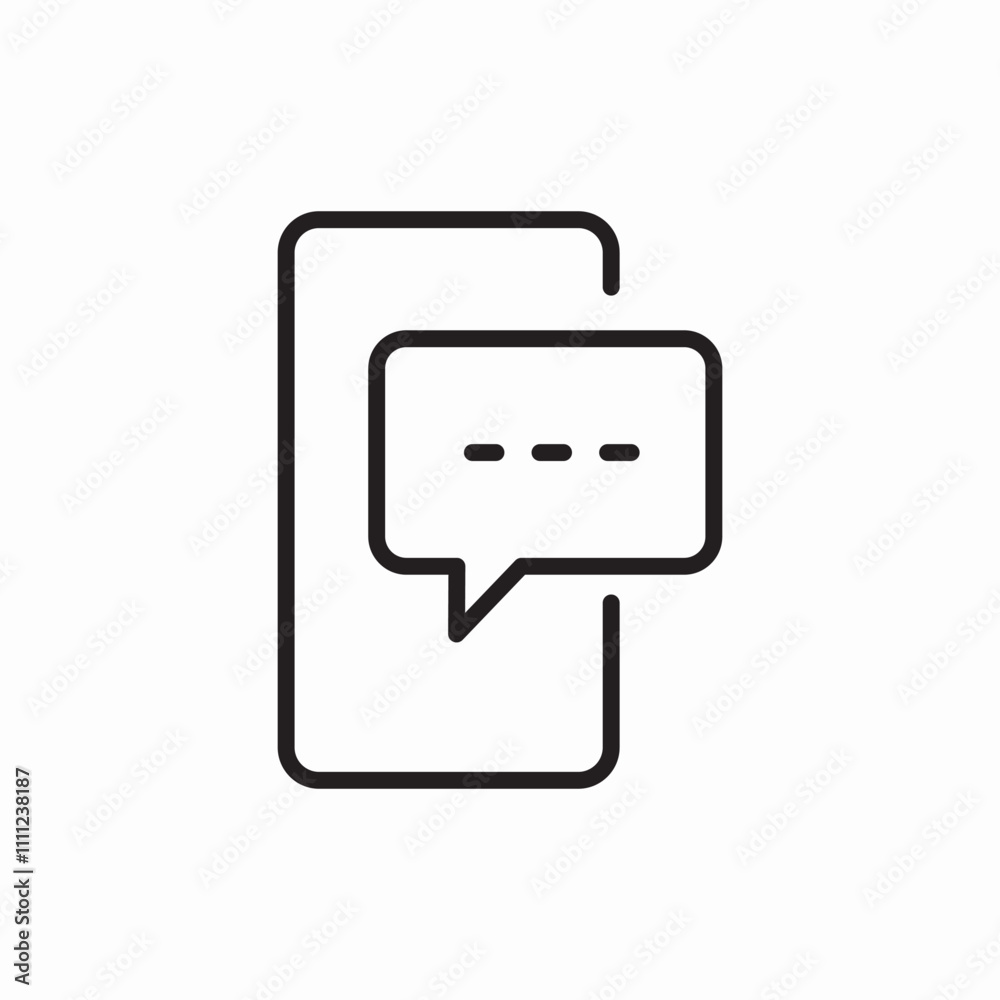 phone notification message chat icon sign vector phone notification message chat icon sign vector