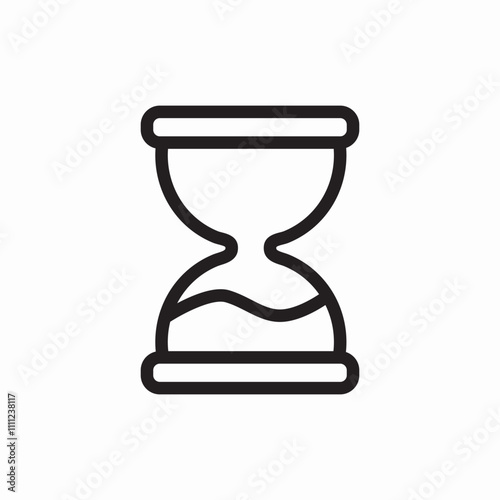 hourglass time clock icon sign vector