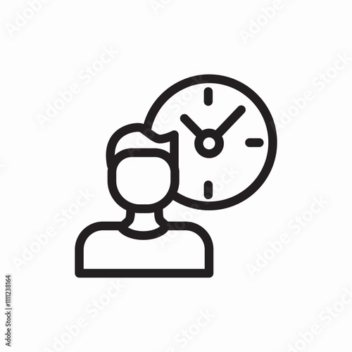 human working time icon sign vector