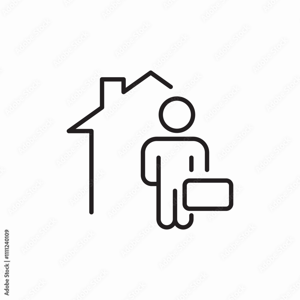 remote work from home icon sign vector remote work from home icon sign vector