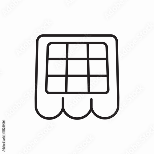 roof solar panel icon sign vector