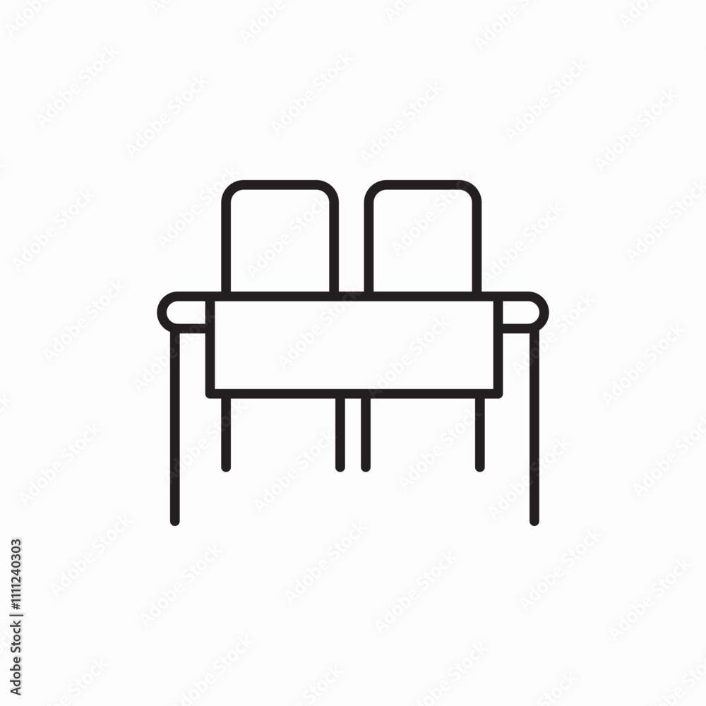 table chairs icon sign vector table chairs icon sign vector