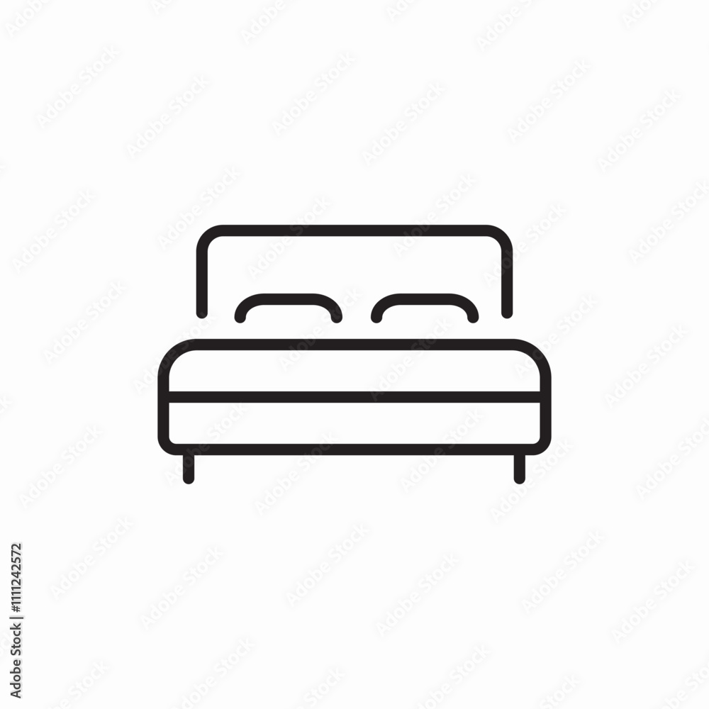 bed sleep furniture icon sign vector bed sleep furniture icon sign vector