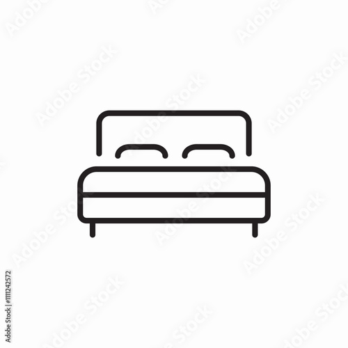 bed sleep furniture icon sign vector