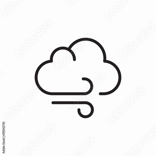 cloud air wind icon sign vector