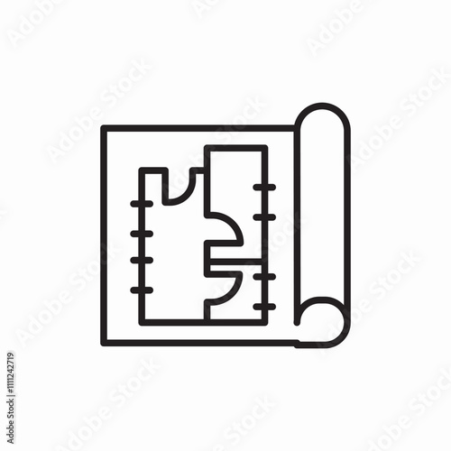 construction plan icon sign vector