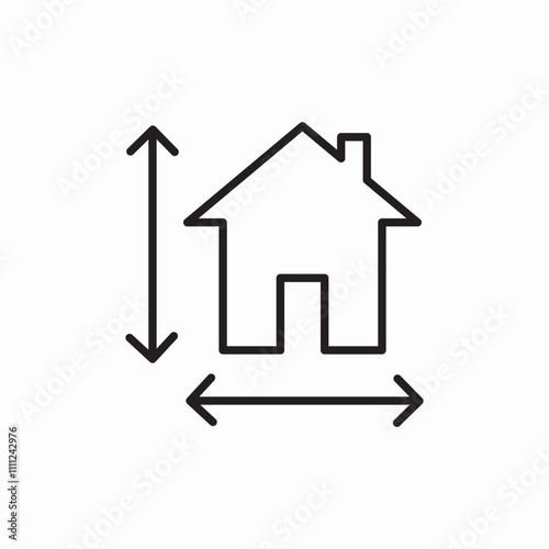 house sizes icon sign vector