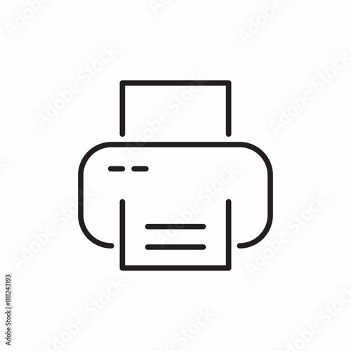 printer print icon sign vector