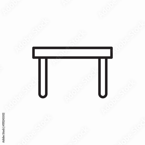 table furniture icon sign vector