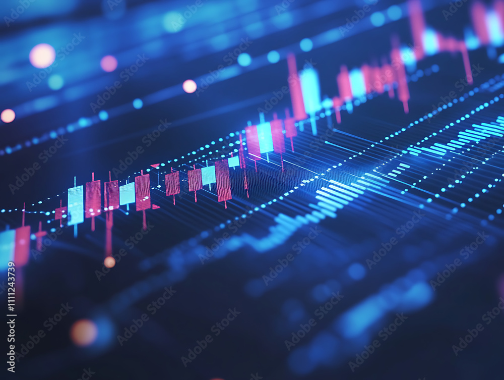 Blue stock market background with upward arrows and financial graph on dark blue background, business growth concept Blue stock market background with upward arrows and financial graph on dark blue background, business growth concept