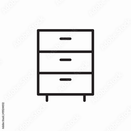 nightstand cabinet icon sign vector
