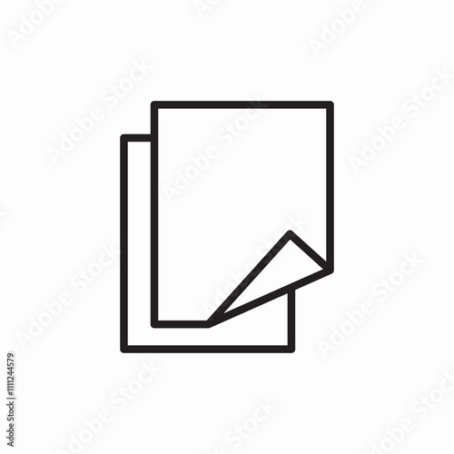 paper file icon sign vector