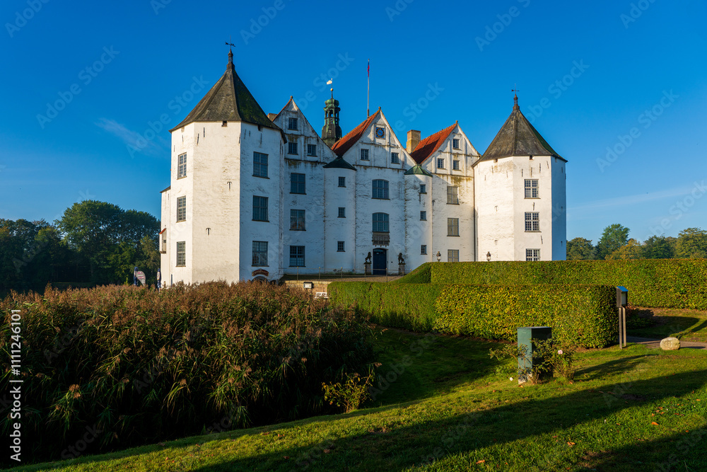 View of the water castle Glücksburg in Germany. View of the water castle Glücksburg in Germany.