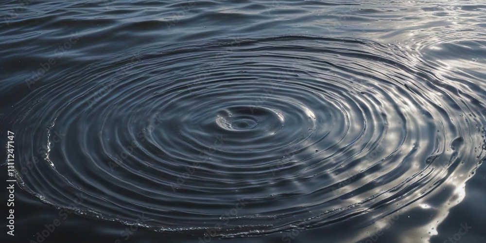 Close-up of lake wave creating concentric circles, close-up, macro, detail Close-up of lake wave creating concentric circles, close-up, macro, detail