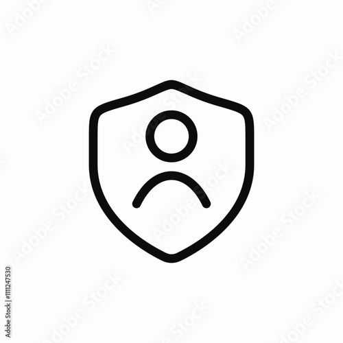 human protection shield icon sign vector