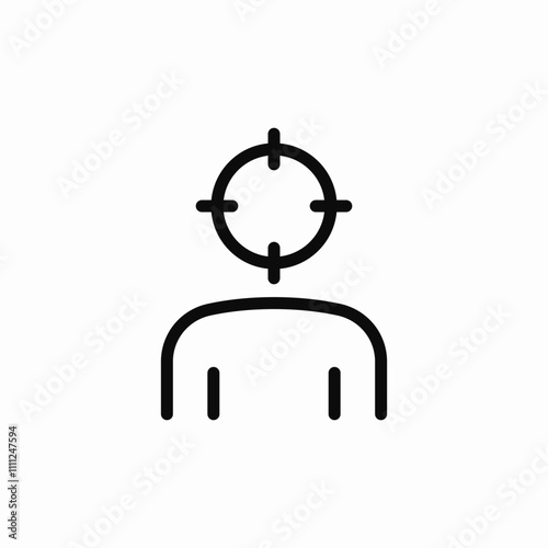 recruitment head hunt icon sign vector