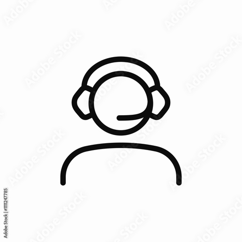 support center operator icon sign vector