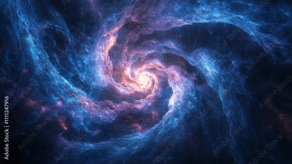 A mesmerizing cosmic scene of a swirling galaxy with a bright central core, surrounded by stars and mysterious dark matter. A mesmerizing cosmic scene of a swirling galaxy with a bright central core, surrounded by stars and mysterious dark matter.