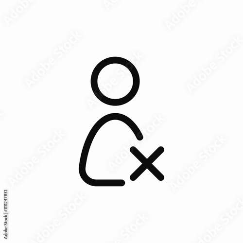 user delete icon sign vector