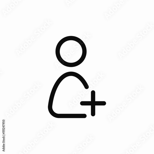 user plus add create icon sign vector