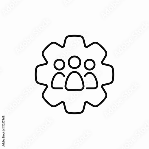 team management icon sign vector